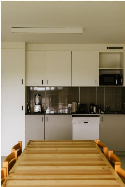 Cuisine complète de la colocation avec lave-vaisselle, Résidence Rosolino